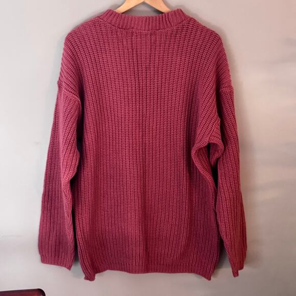 Whalerknits Newport Shaker Knit Crewneck Cotton Sweater Nantucket Red Size Small - Picture 4 of 4